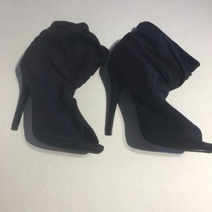 Black suede ankle boots